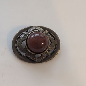 Western Cabochon Brooch, Cowgirl